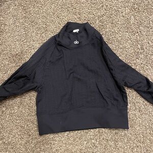 Alo Black Turtleneck Top